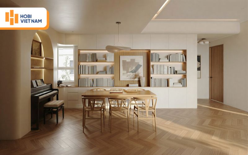 Sàn gỗ Hobi Black xương cá