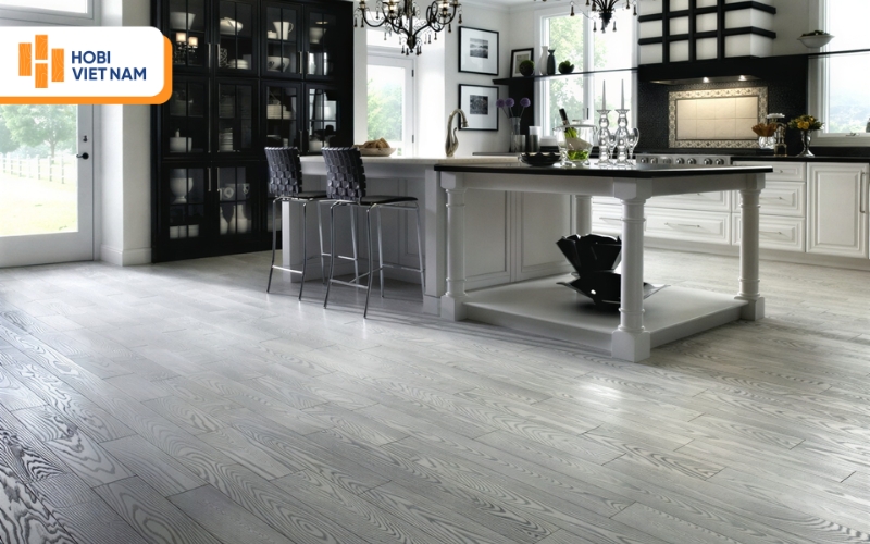 Mẫu sàn gỗ ghi xám hiện đại phù hợp phong cách nội thất tối giản