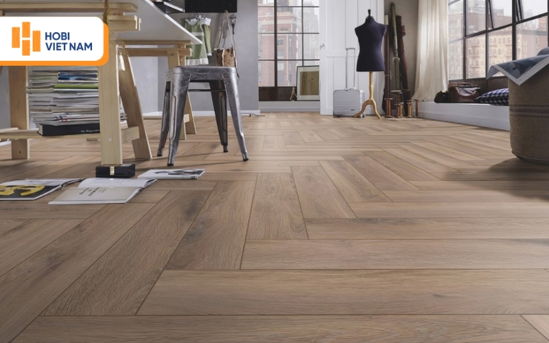 Đối với phòng dưới 20m², hãy chọn các thanh ván nhỏ để tránh làm không gian bị ngộp