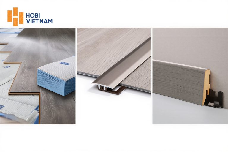 Phụ kiện sàn gỗ gồm những gì? Cách chọn đúng khi thi công