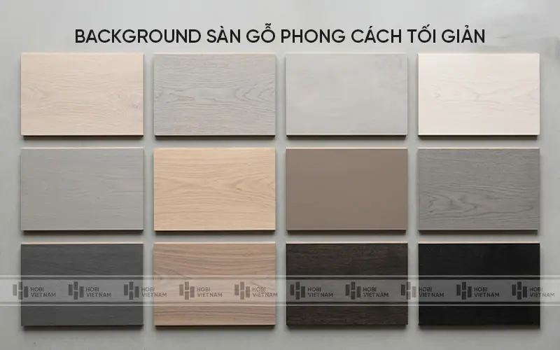 Background sàn gỗ phong cách tối giản