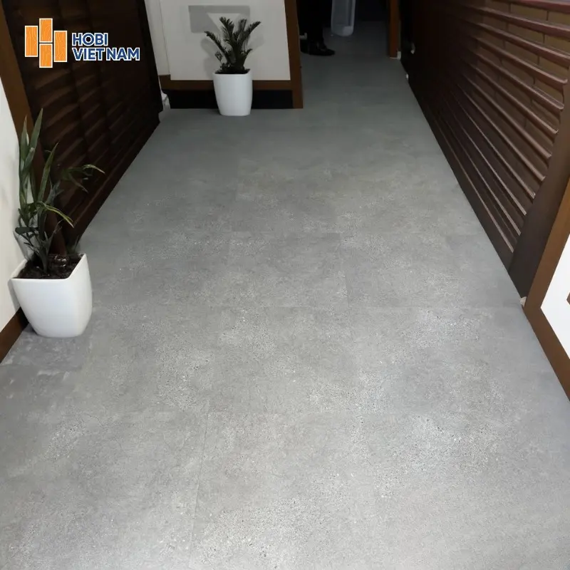 Sàn nhựa SPC vân đá xám trung tính