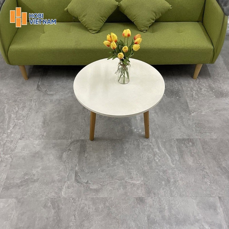 Sàn nhựa giả đá xám granite vân đá tự nhiên