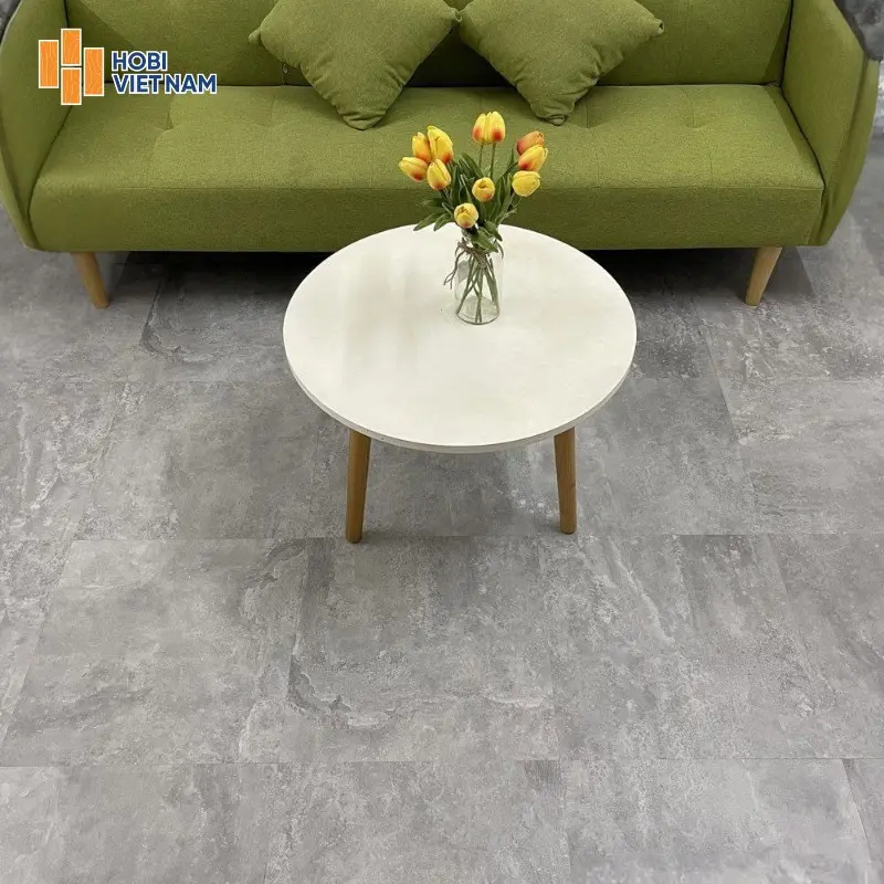 Sàn nhựa giả đá xám granite vân đá tự nhiên