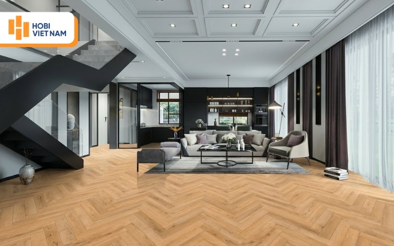 Sàn nhựa giả gỗ lát xương cá