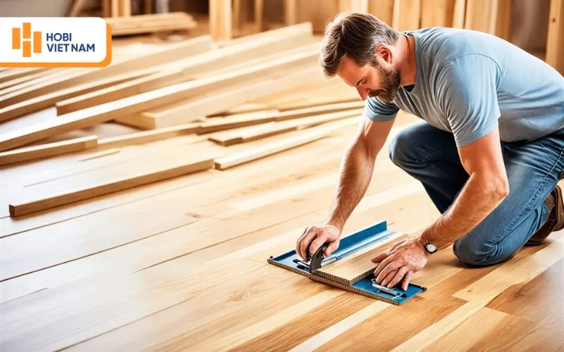 Lập sơ đồ bố trí hướng lắp đặt ván sàn gỗ nhựa ngoài trời