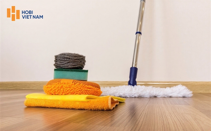 Một số vật dụng cần chuẩn bị để vệ sinh sàn gỗ