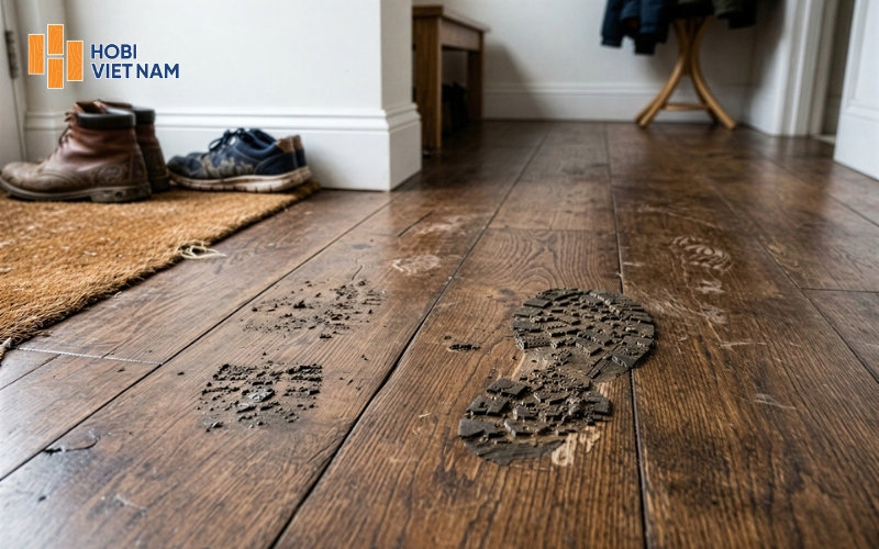 Vết bẩn do giày dép, vệt gót giày