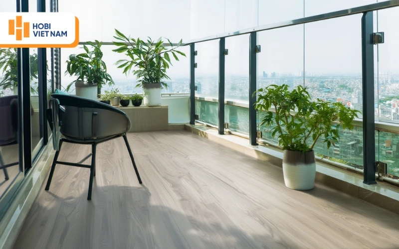 Sàn nhựa SPC ban công chỉ sử dụng khi có mái che