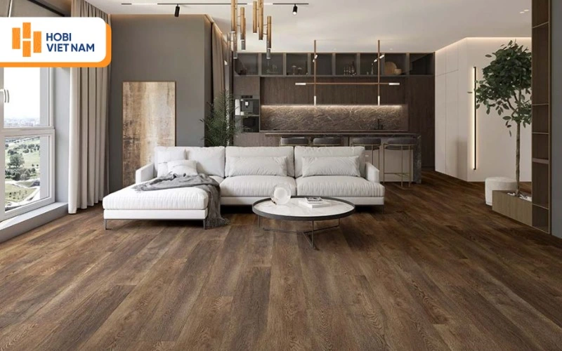Sàn nhựa với vân gỗ tự nhiên
