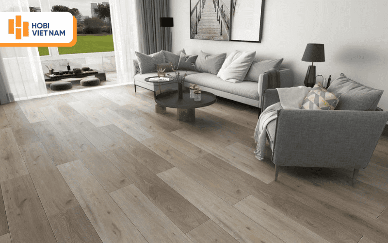 Sàn nhựa giả gỗ dán keo phù hợp với các không gian nội thất khô ráo