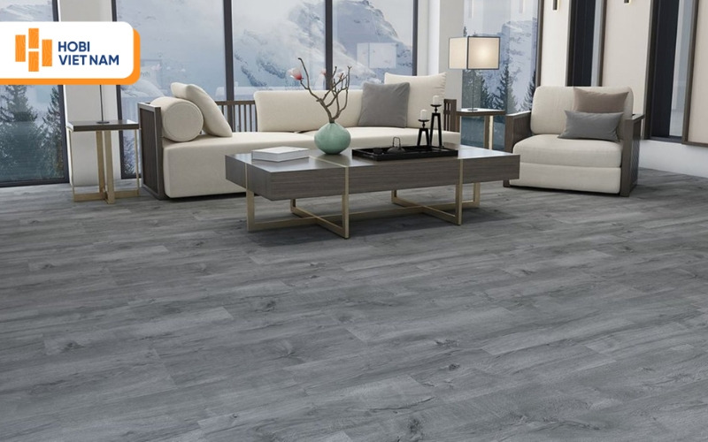 Sàn vân gỗ xám hiện đại phù hợp phong cách tối giản