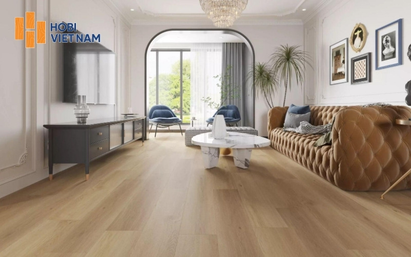 Ứng dụng sàn vinyl phòng khách