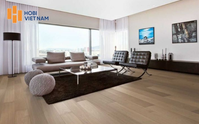 Sàn nhựa giả gỗ Vinyl màu nâu sáng