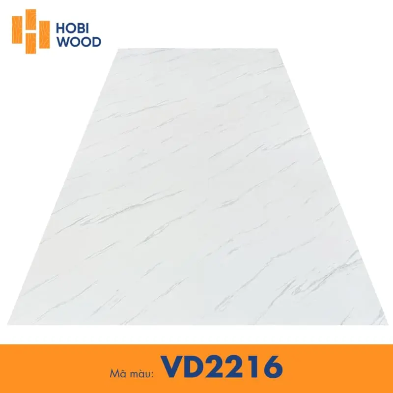 Mã màu VD2216 mang sắc trắng tinh khôi kết hợp cùng vân mây xám hiện đại