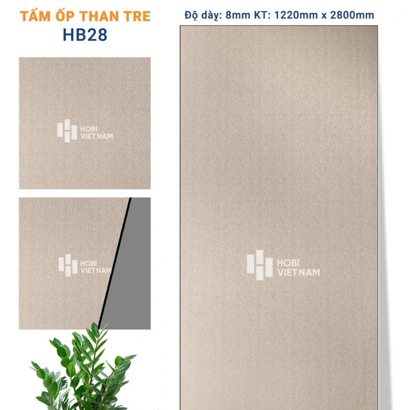 Tấm ốp than tre HB28 mang vẻ đẹp tinh tế cho mọi không gian nội thất