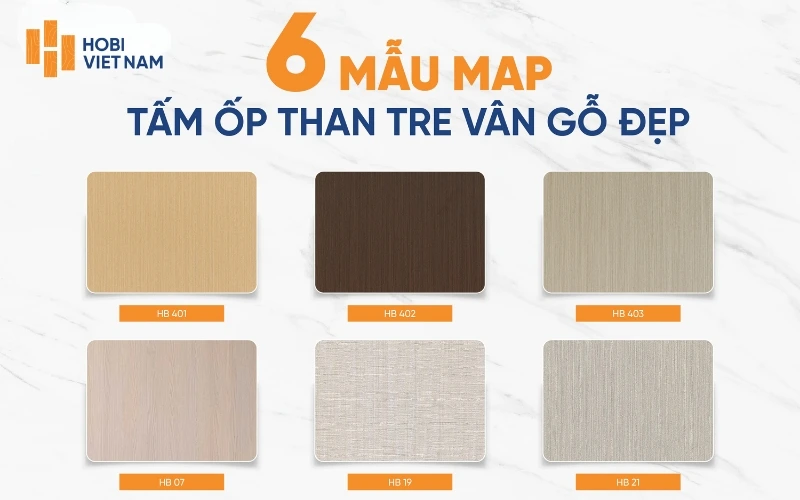 Map tấm ốp than tre vân gỗ Hobi bền đẹp, đa dạng