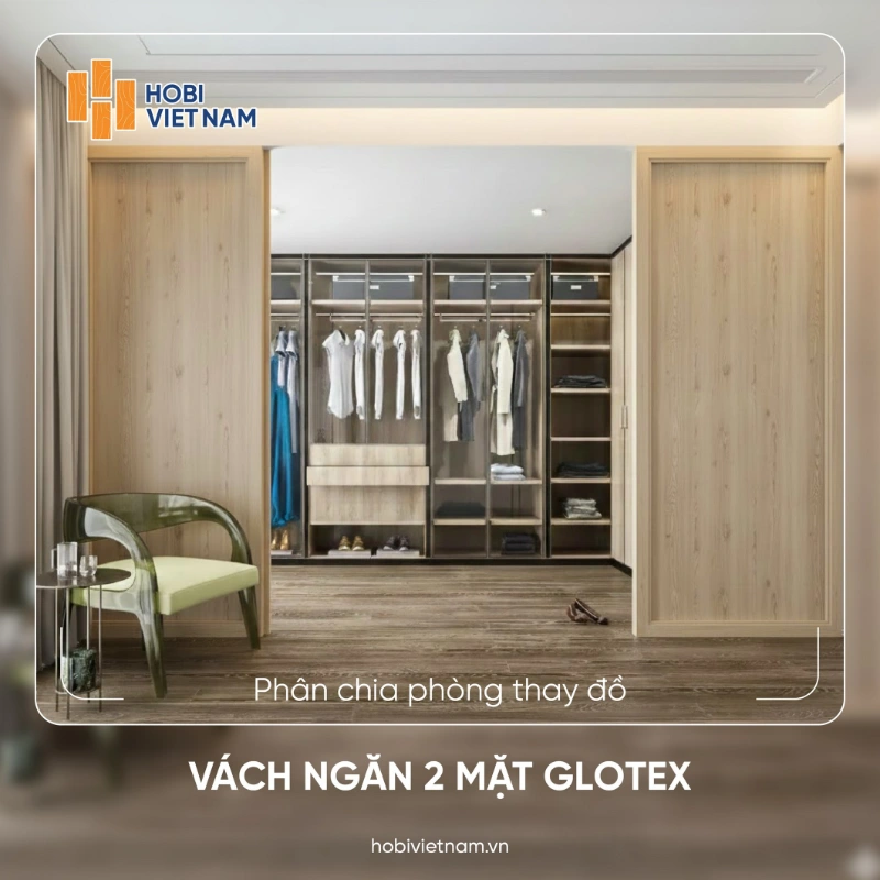 Vách ngăn nhựa giả gỗ phân chia phòng thay đồ