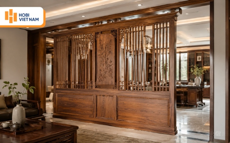 Vách ngăn phòng gỗ tự nhiên