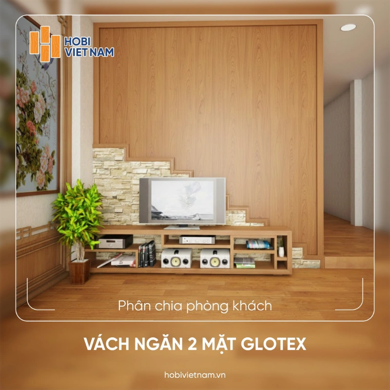 Vách ngăn giúp phân chia khu vực chức năng rõ ràng, không gây bí bách