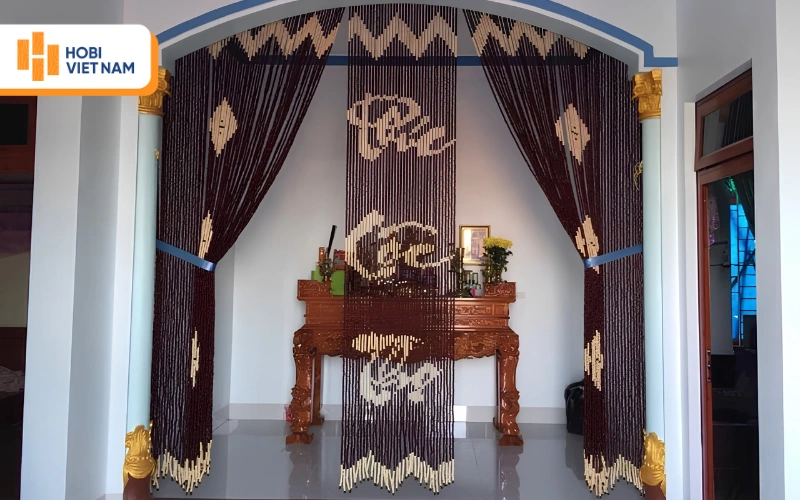 Rèm ngăn phòng thờ
