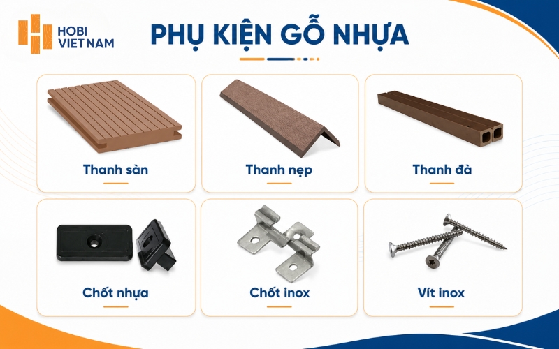 Phụ kiện gỗ nhựa ngoài trời
