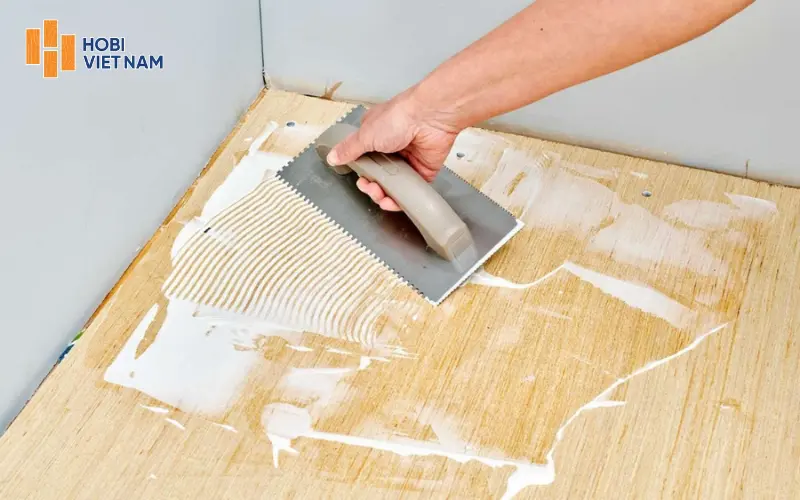 Keo dán sàn nhựa là loại chuyên dụng trong thi công các loại sàn nhựa dán keo