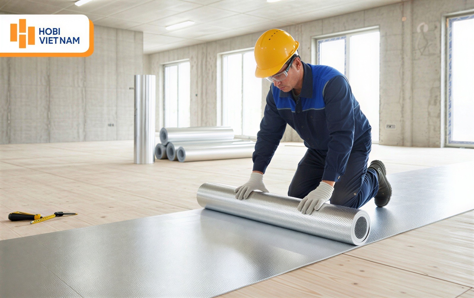 Quý khách cần xử lý bề mặt nền nhà (ẩm, lồi lõm) trước khi tiến hành trải xốp