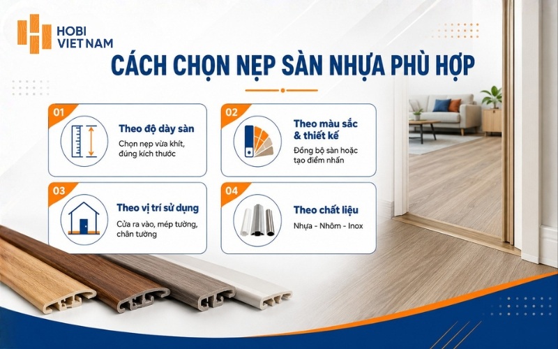 Các yếu tố cần chú ý khi chọn nẹp sàn nhựa cho căn nhà