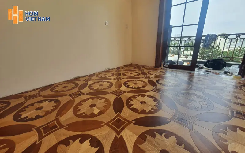 Sàn gỗ hoa văn Parquet truyền thống mang vẻ đẹp lịch lãm