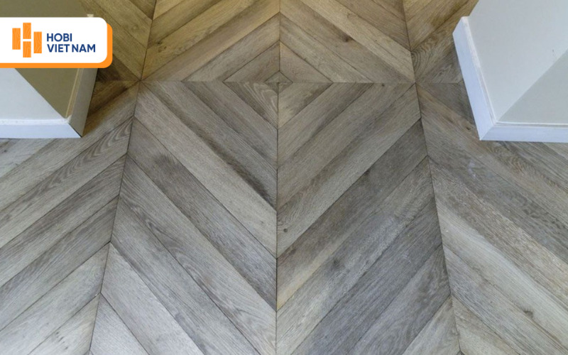 Sàn gỗ hoa văn Chevron sắc sảo và tinh tế