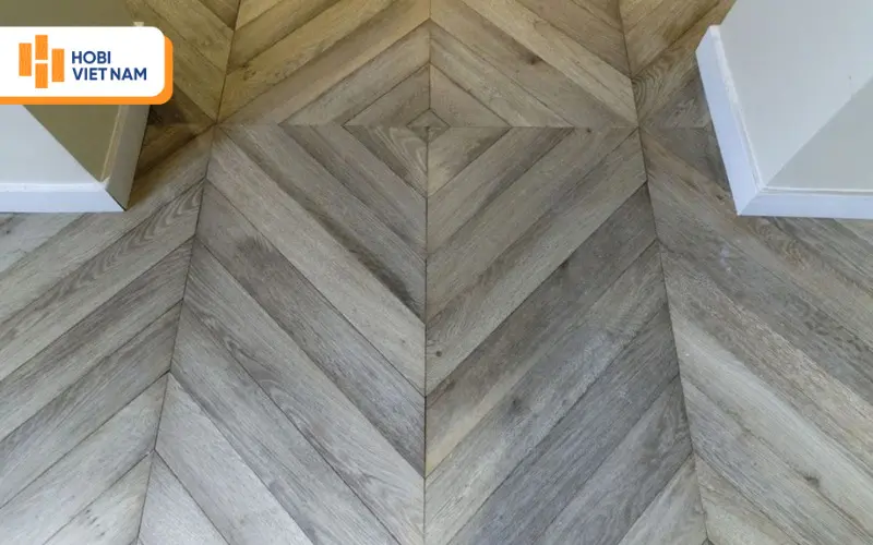 Sàn gỗ hoa văn Chevron sắc sảo và tinh tế