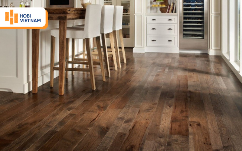 Sàn gỗ ghép mang lại vẻ đẹp tự nhiên sang trọng cho không gian nội thất