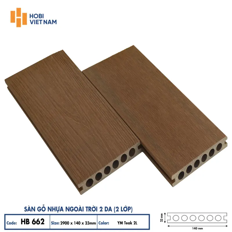 Sàn gỗ nhựa ngoài trời 2 Da