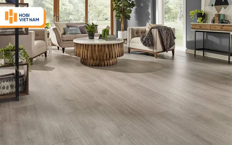 Tấm trải sàn nhựa PVC ứng dụng trong phòng khách