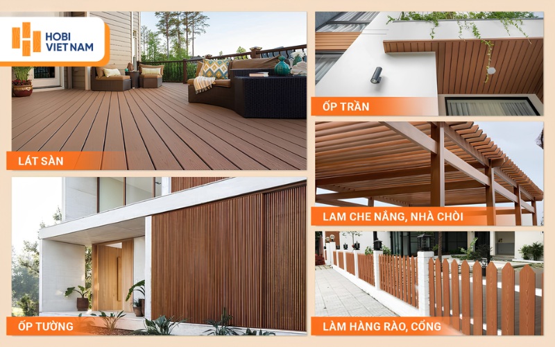 Ứng dụng của gỗ nhựa ngoài trời HobiWood