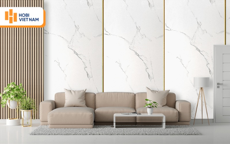Tấm nhựa trang trí cho khu vực phòng khách