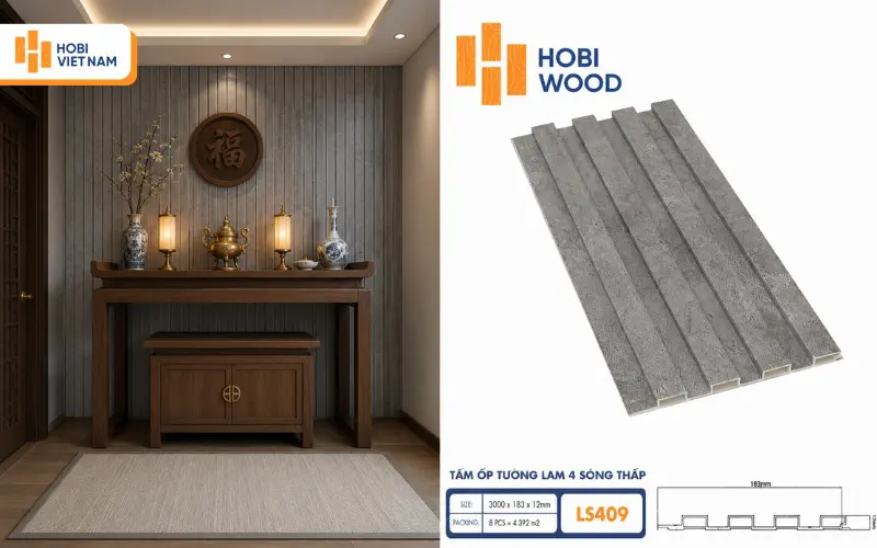 Lam sóng nhựa cho phòng thờ - giải pháp trang trí hiện đại, bền đẹp 