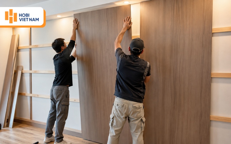 Cần thi công trên nền tường đạt chuẩn
