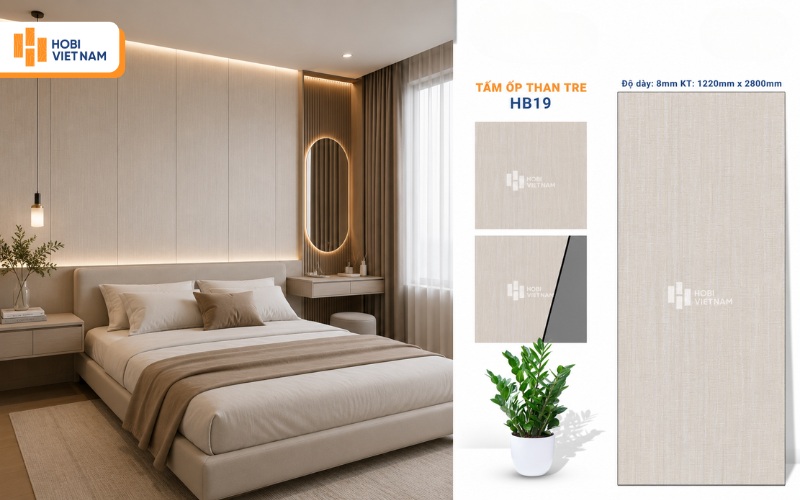 Bộ sưu tập tấm ốp than tre vân vải sang trọng của Hobi