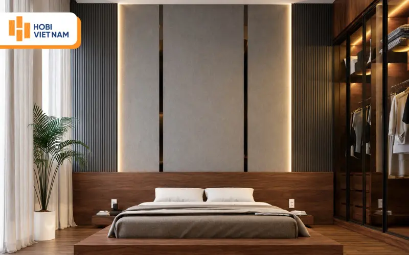 Mẫu tấm ốp than tre lam sóng hiện đại
