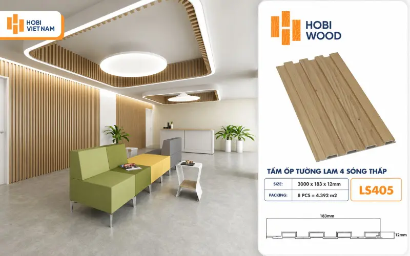 Tấm ốp trần lam sóng thấp mã LS405