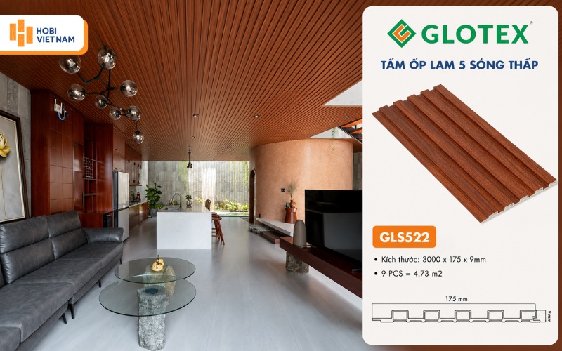 Tấm ốp lam 5 sóng thấp Glotex