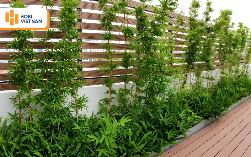 Hàng rào gỗ nhựa có độ bền cao, chống chịu thời tiết tốt