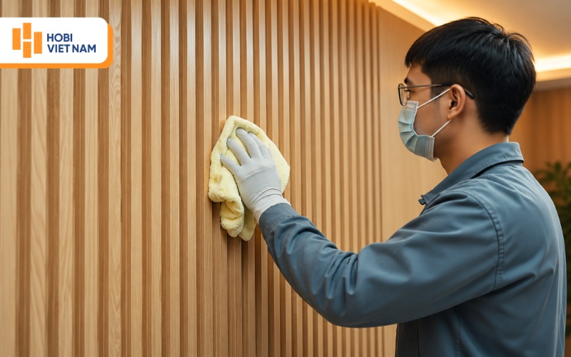 Dùng khăn mềm hoặc khăn ẩm để lau bề mặt lam sóng