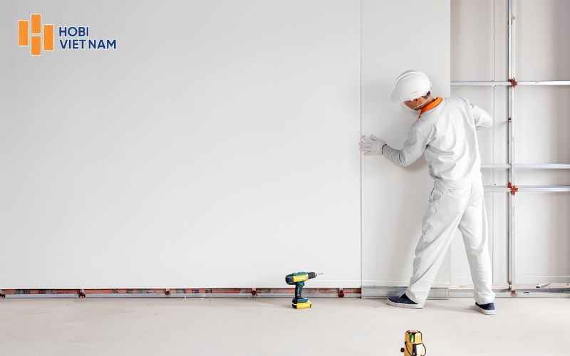 Quy trình thi công lam sóng phòng khách cần đúng kỹ thuật