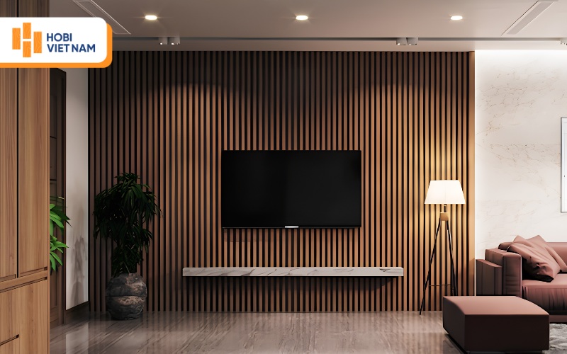 Lựa chọn lam sóng phù hợp diện tích giúp phòng khách cân đối hơn