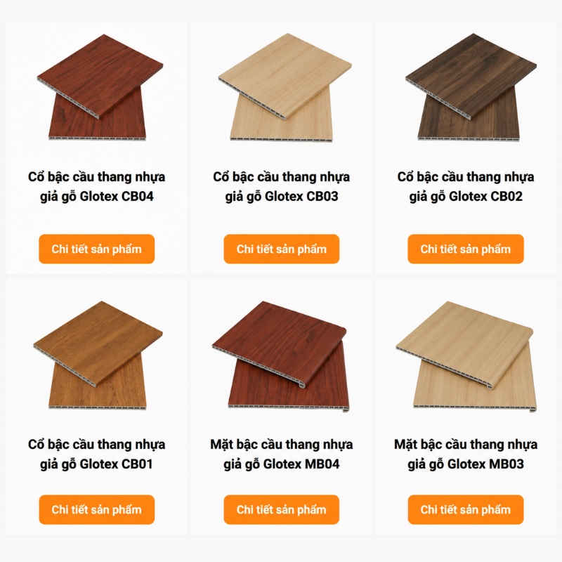Mặt bậc cầu thang nhựa giả gỗ của Hobi Việt Nam