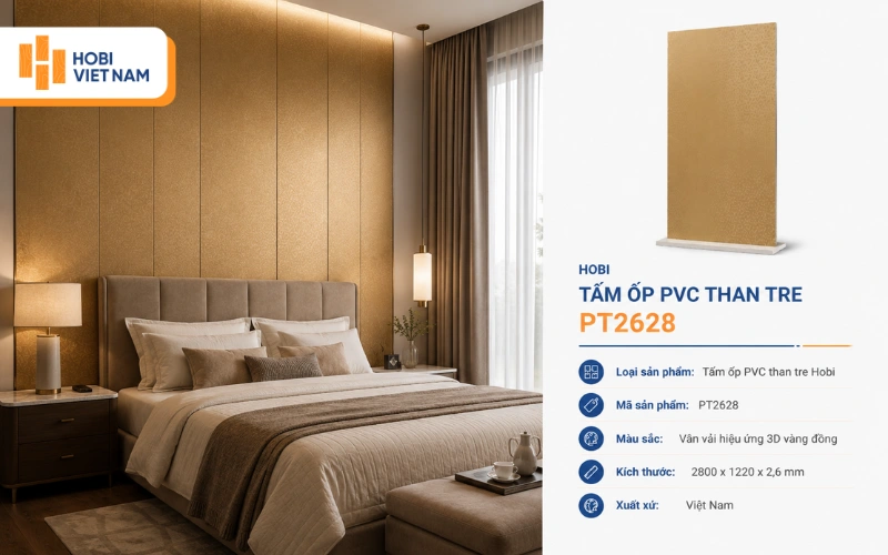 Tấm ốp PVC than tre Hobi tôn lên vẻ đẹp sang trọng và đẳng cấp cho không gian nội thất Tấm ốp PVC than tre Hobi tôn lên vẻ đẹp sang trọng và đẳng cấp cho không gian nội thất