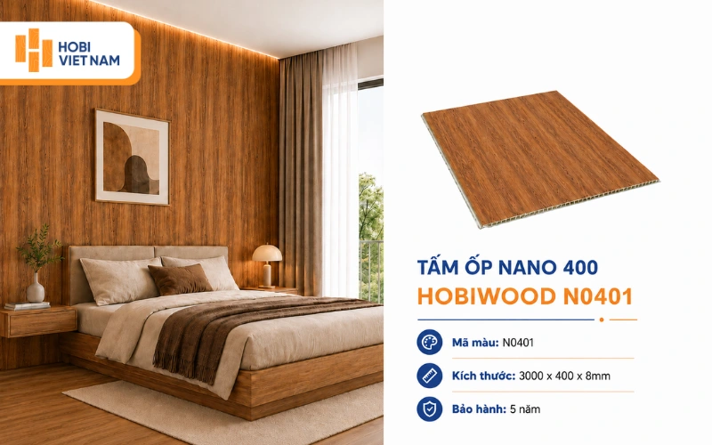 Thiết kế phòng ngủ với tấm nhựa giả gỗ mang lại cảm giác thư giãn dùng mã N0401 Thiết kế phòng ngủ với tấm nhựa giả gỗ mang lại cảm giác thư giãn dùng mã N0401